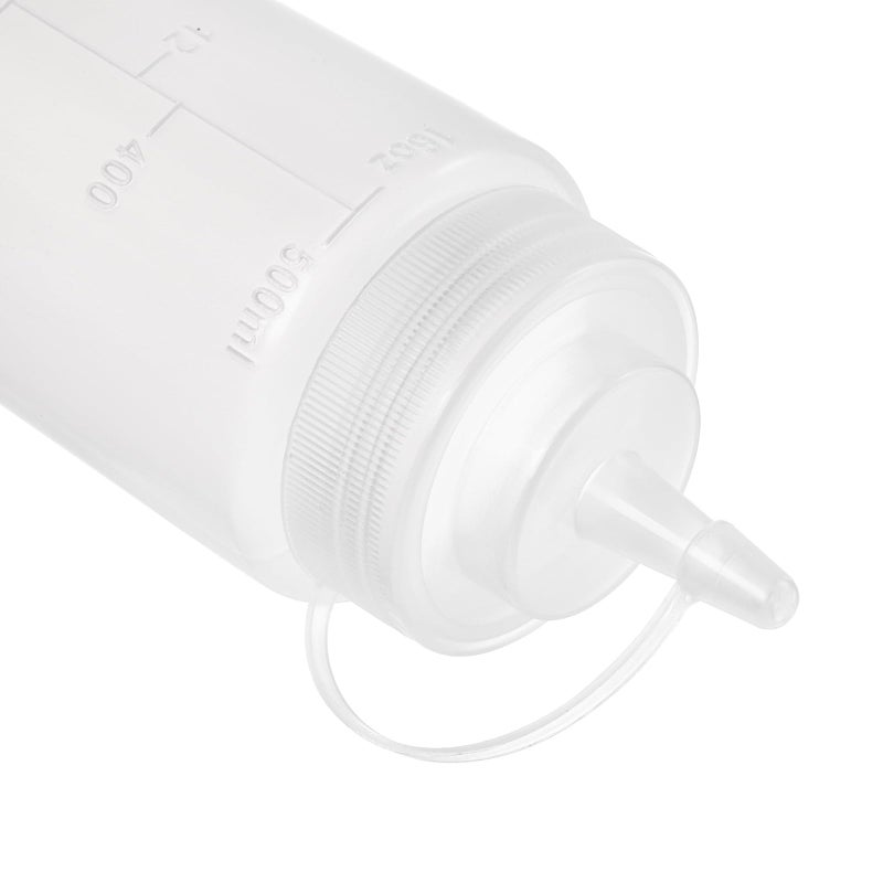 Bekith 12 pack 16 Oz Wide Mouth Plastic Squeeze Condiment Bottles with Twist On Cap Lids and Discrete Measurements, Empty Squirt Bottle For Sauce, Ketchup, Paint - Image 4